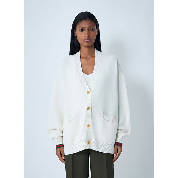 Gucci Women Web Trim Cardigan - Picture 1 of 6